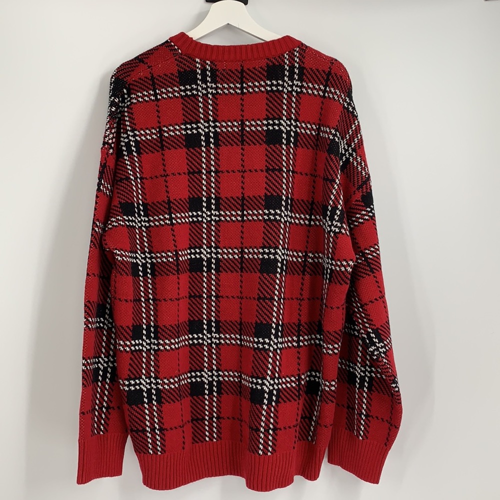 Urban Outfitters Red Plaid Crewneck Sweater - Picture 7 of 8